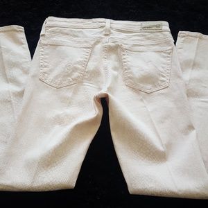 Adriano Goldschmied Ankle Jeggings Pink Snakeskin